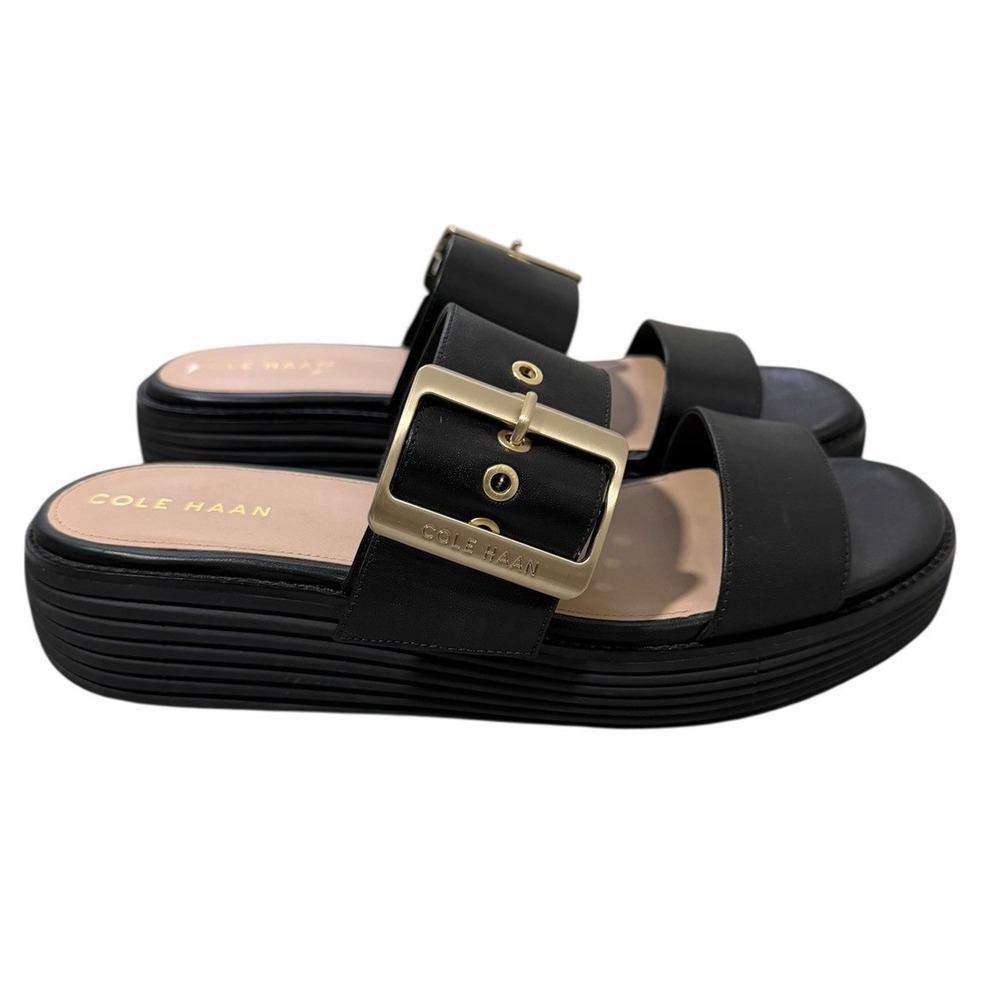 Cole Haan OriginalGrand Platform Slide Sandals Black Women's Size‎ 9B